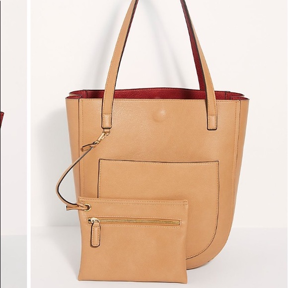 Free People Vegan Leather Reversible Tote Bag - Picture 5 of 6